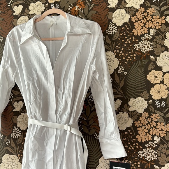 NWT Norma Kamali Boyfriend Shirt A Line Dress To Midcalf in White size XS - Picture 6 of 9